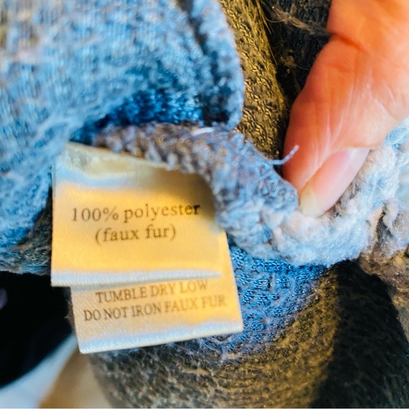 True Grit Aqua Frosty Tipped Pile Pullover 1/4 Zip Super Soft Sherpa Jacket - Picture 7 of 7